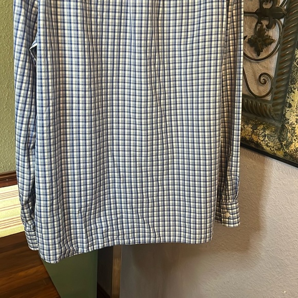 Calvin Klein Button Down blue checkered  Sz XL - Picture 9 of 12